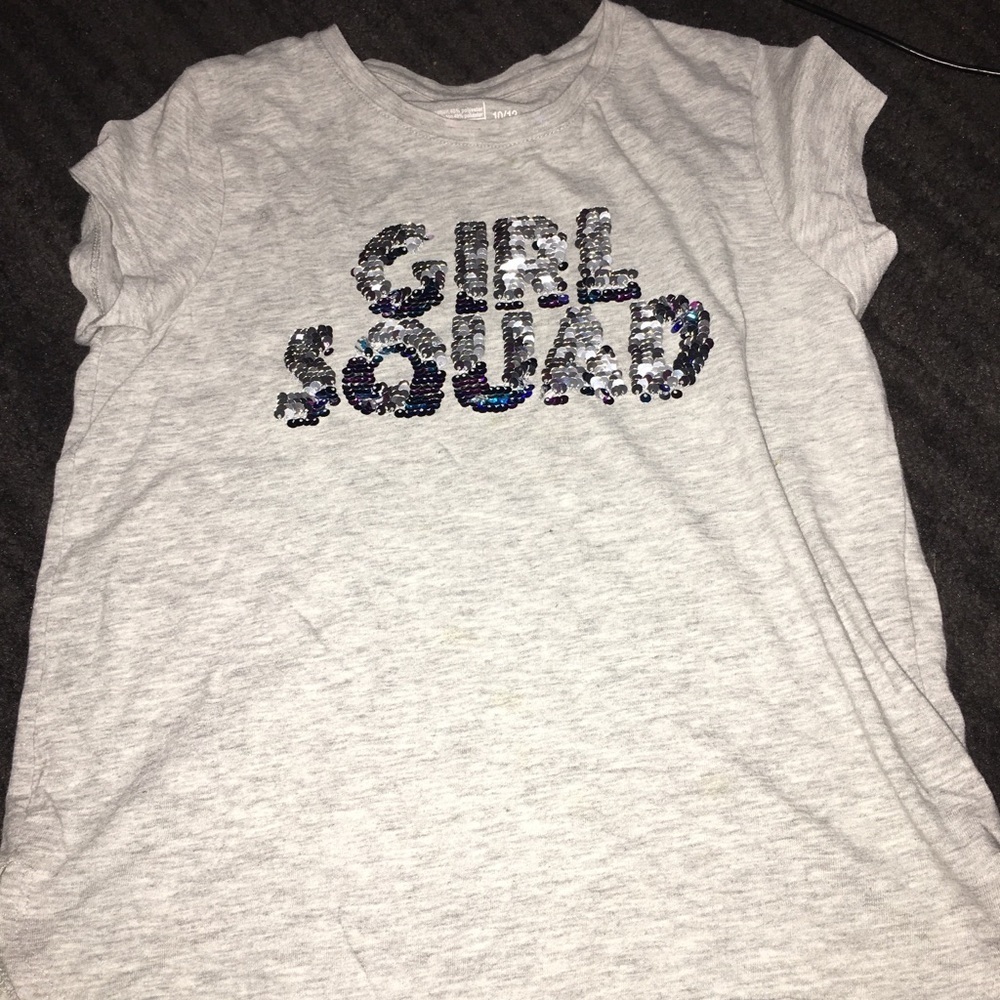 Girls sequined graphic tee